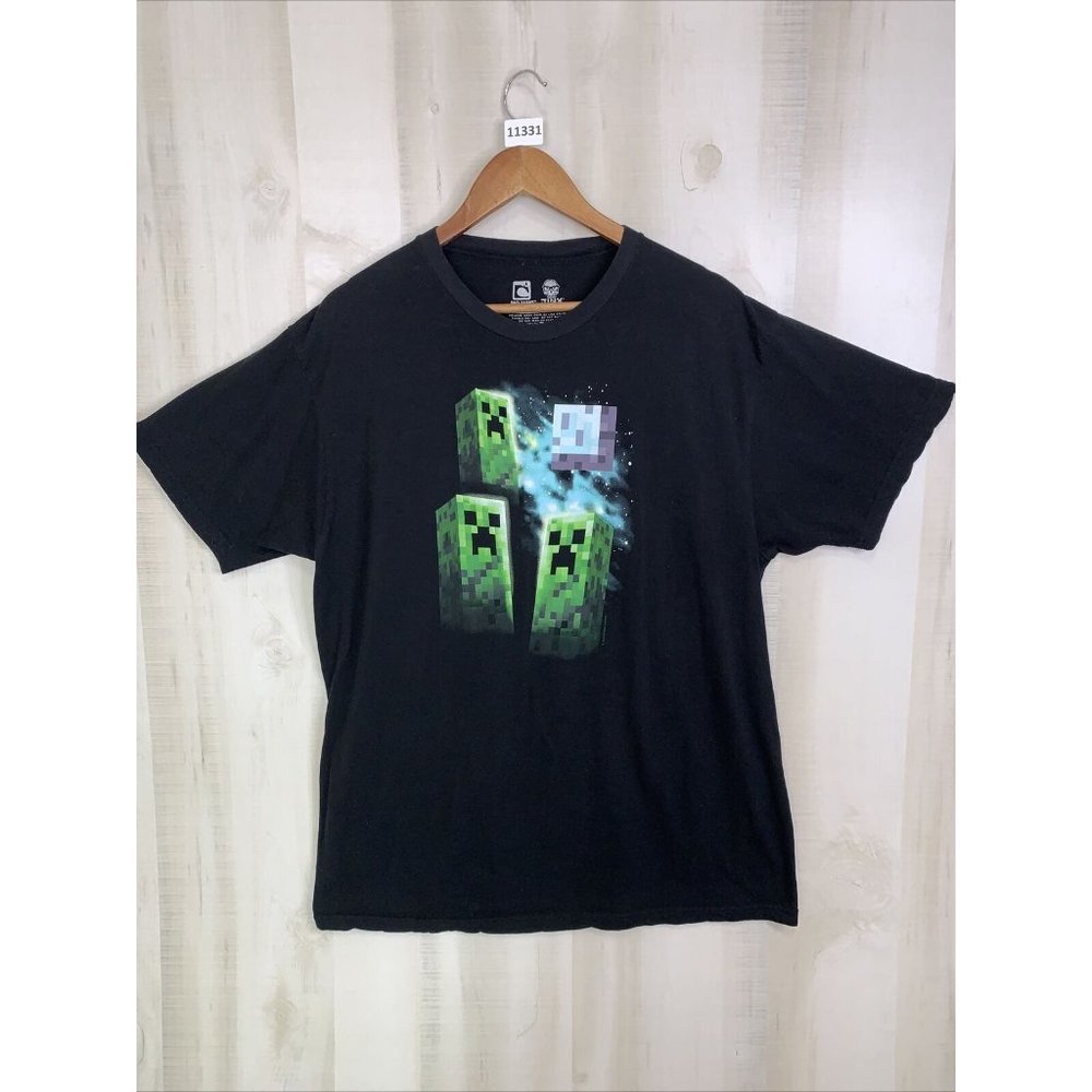 Mine Craft Mojang Jinx Adult Black Graphic T Shirt XL-11331